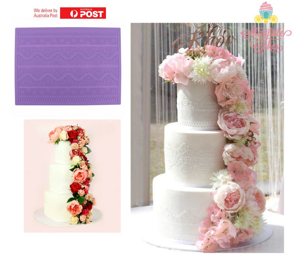 Large Silicone Lace Mat for Sugarveil Flexi Paste Cake Decorating