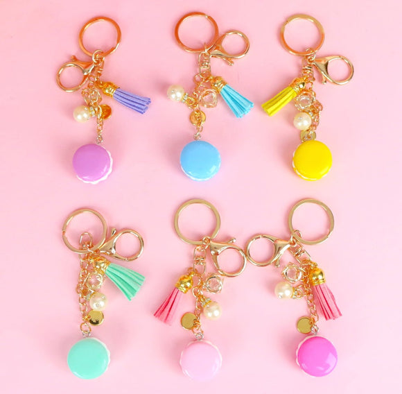Macaron with Tassel Keycharm (Optional Letters Available!)