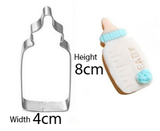 Premium Stainless Steel Baby Shower Cookie Cutters 5 Piece Set