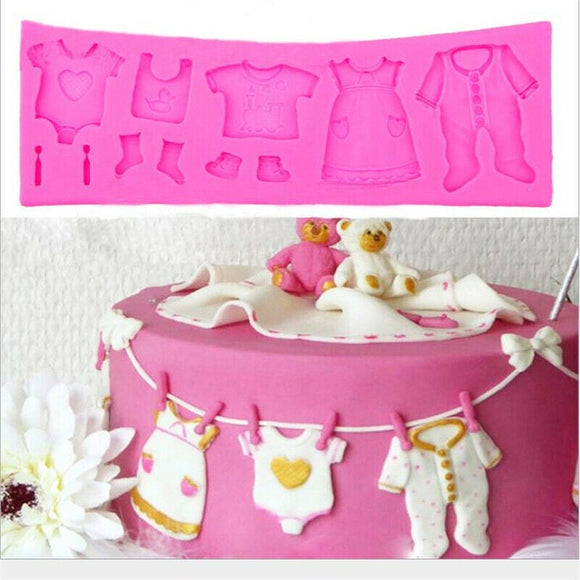 3D Baby Shower Clothes Silicone Mould