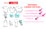 Premium Stainless Steel Baby Shower Cookie Cutters 5 Piece Set