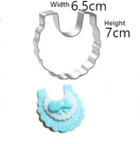 Premium Stainless Steel Baby Shower Cookie Cutters 5 Piece Set