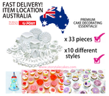 Value pack: 33 piece Cake/Cupcake Decorating Essentials!