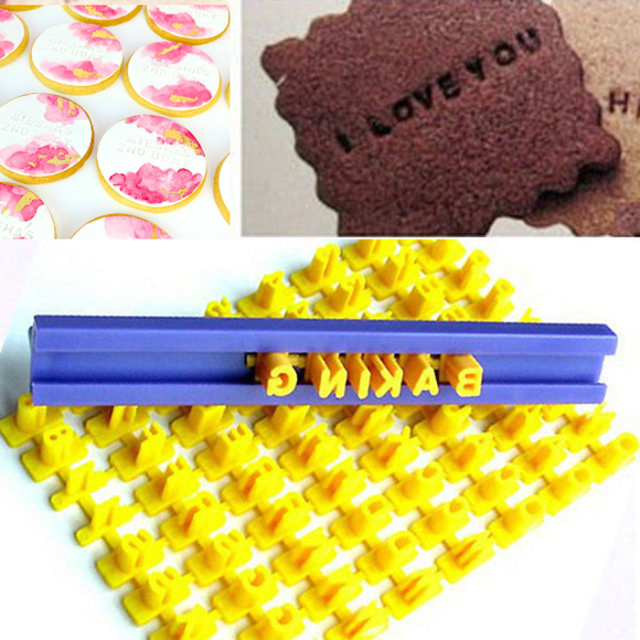 Alphabet Letter Number Cake/Cookie Press Embosser Stamp